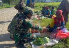 Hasil Panen Petani Tak Sia-Sia, Satgas Yonif 711/Raksatama Borong Hasil Petani